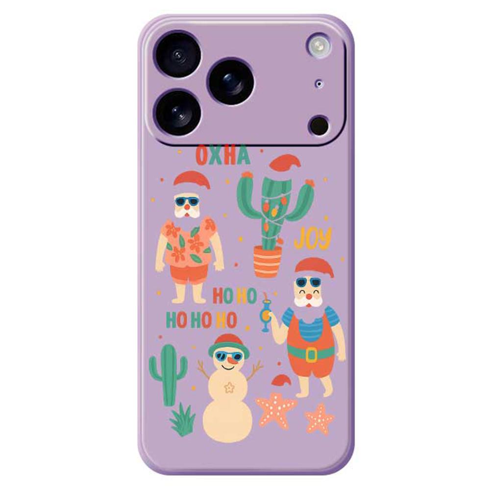 

For iPhone 17 Pro Case Fun Playing Pattern Printing Straight Edge TPU Phone Back Cover Purple