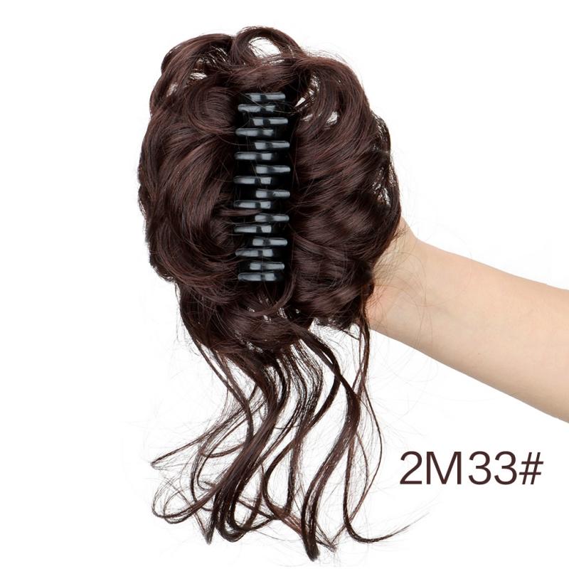 Synthetic Fluffy Short Ponytail Claw Clip Wig Ponytail Extensions Curly Ponytail Ladies Hair Clip for Women
