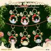 Sanrio Hello Kitty & Friends Christmas Wreath Keychain Set Featuring Kuromi & Cinnamoroll Pendants