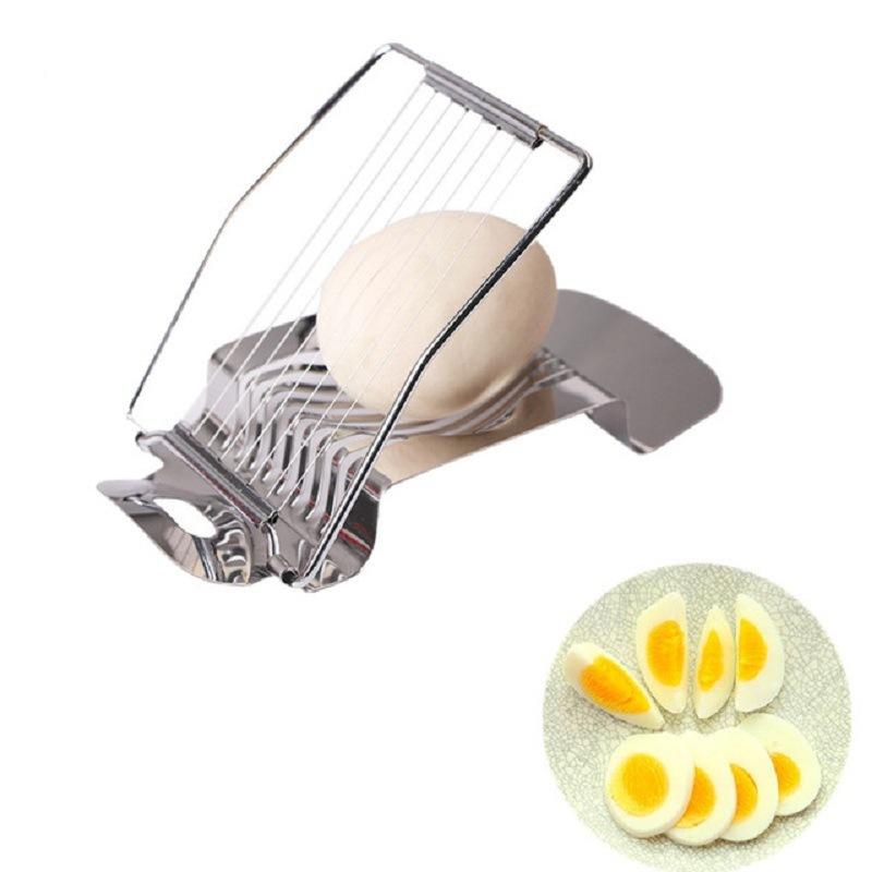 Stainless Steel Multifunction Egg Slicers Section Cutter Divider Plastic Splitter Cut Device Creative Kitchen Tools