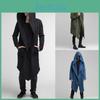 Hooded Trench Mens Coat Cardigan Streetwear Hooded Windbreaker Autumn Winter Jackets Men