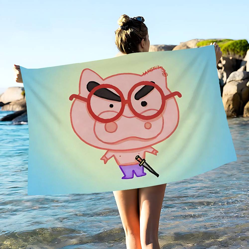 

Buriburizaemon Cartoon Anime Beach Swimming Towel Soft Absorbent Washcloth Children s Gifts for Kids Travel Camping Gym W30*H60(CM)