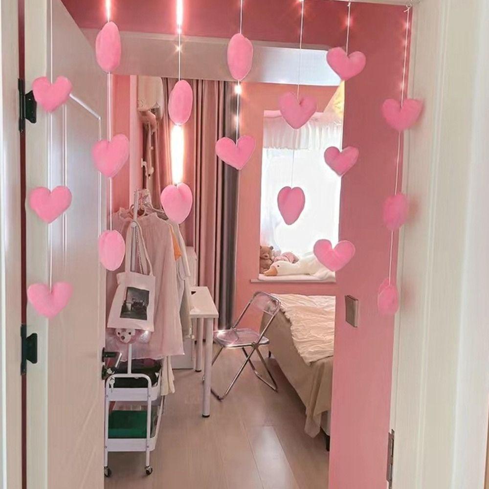 Room Decor Women Gift Love Hearts Pendant Home Decor Door Curtain Ornaments Door Hanging Curtain