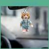 Adorable Acrylic Cat Hanging Decoration For Car Mirror Trendy And Fun Keychain Accessory