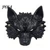 Durable Werewolf Mask for Parties Halloween Wolf Mask, Embossed Face Cosplay Party, Clear Vision Costume Adjustable Strap Animal Adults, Trick