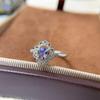 Tanzanite S925 Sterling Silver Open Band Ring - Simple Daily Wear Design for Women