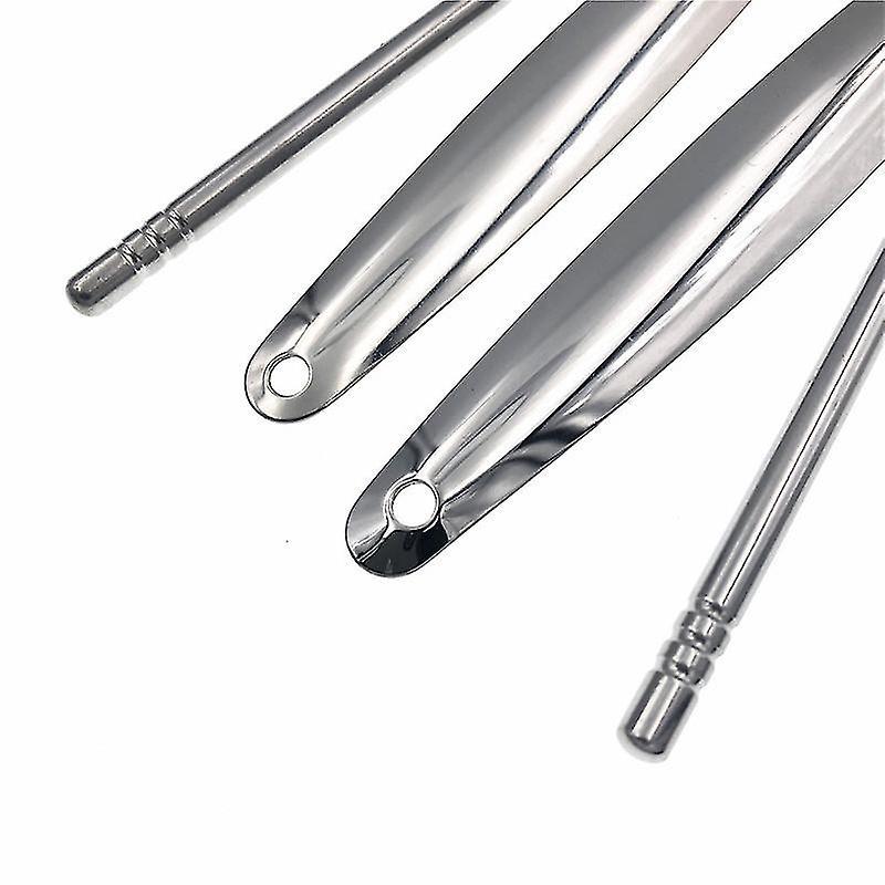 3pcs Stainless Steel Iron Box Tongue Scraper Brush Cleaning Scraper Oral Care Tongue Cleaner Tools