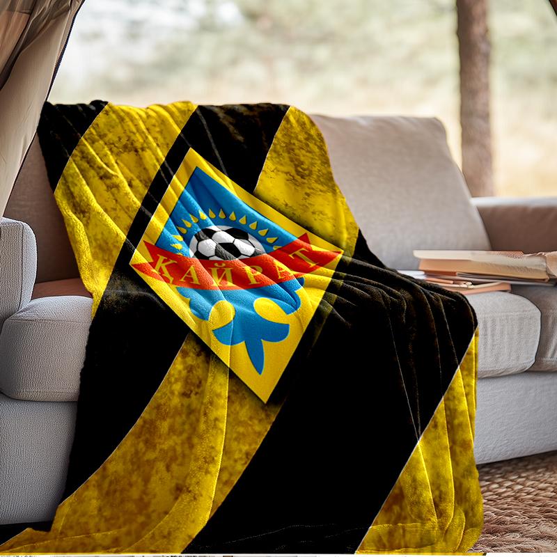 Yellow Black Kairat Blanket Lightweight Ideal Bedding Blanket Perfect for Travel, Camping, Living Rooms, Offices, Sofas, Fan Christmas gift