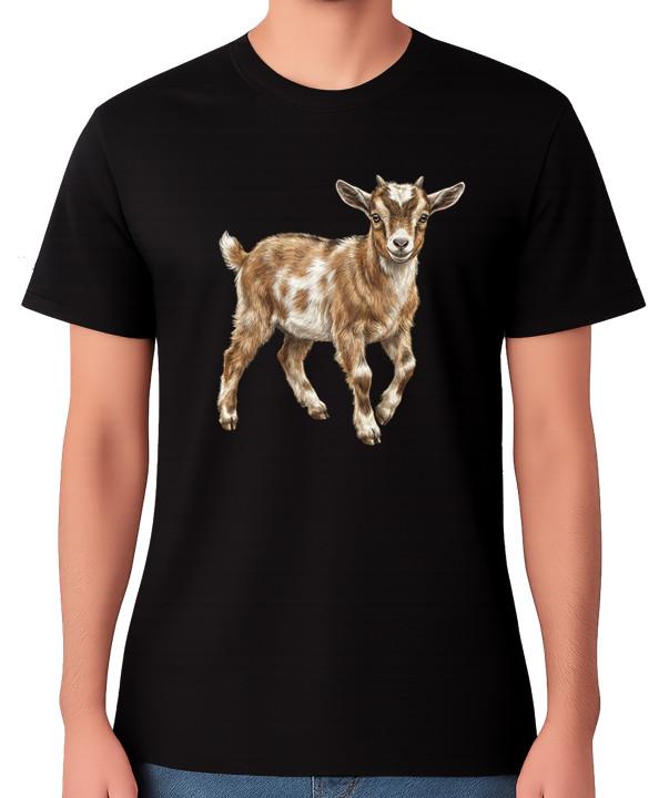 Baby Goat T-Shirt Cute Farm Animal Kid Goat Graphic Unisex Tee S