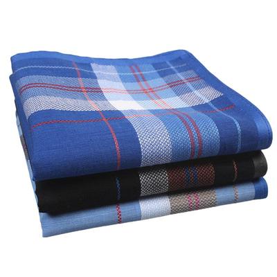 Classic Dark Satin Cotton Handkerchief 43 Cm - Retro Style for Elders