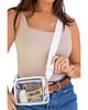 Azura Exchange Clear PVC Leather Strap Crossbody Bag - Pu Leather