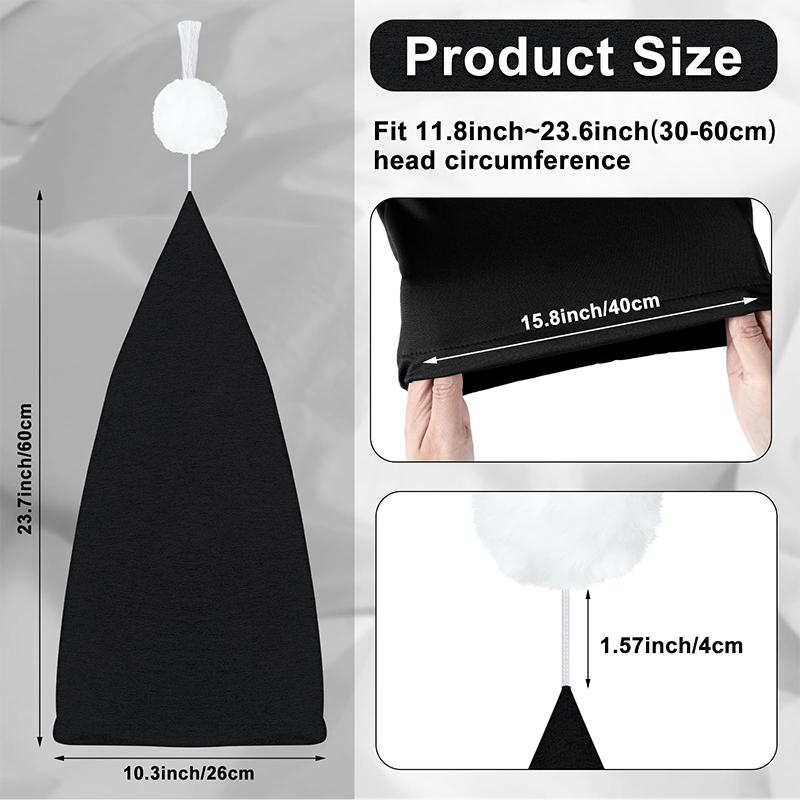 1 szt. Czapka świąteczna Zabawny jednolity kolor Figlarny kształt krasnala Świąteczne niespodzianki Wygodny świąteczny pompon Atmosfera
