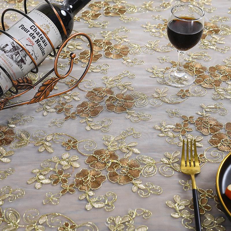 Luxury Embroidered Lace Tablecloth For Dining Coffee Table Decortation Wedding Party Table Cover Rectangular Square Round