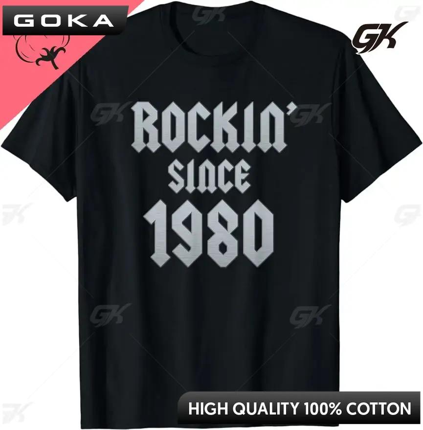 Herren Vintage 46 Jahre Klassisches T-Shirt Bestes Geburtstagsgeschenk Sommer 46 Jahre Klassisch 1980 Limitierte Auflage Individuell Bedrucktes T-Shirt