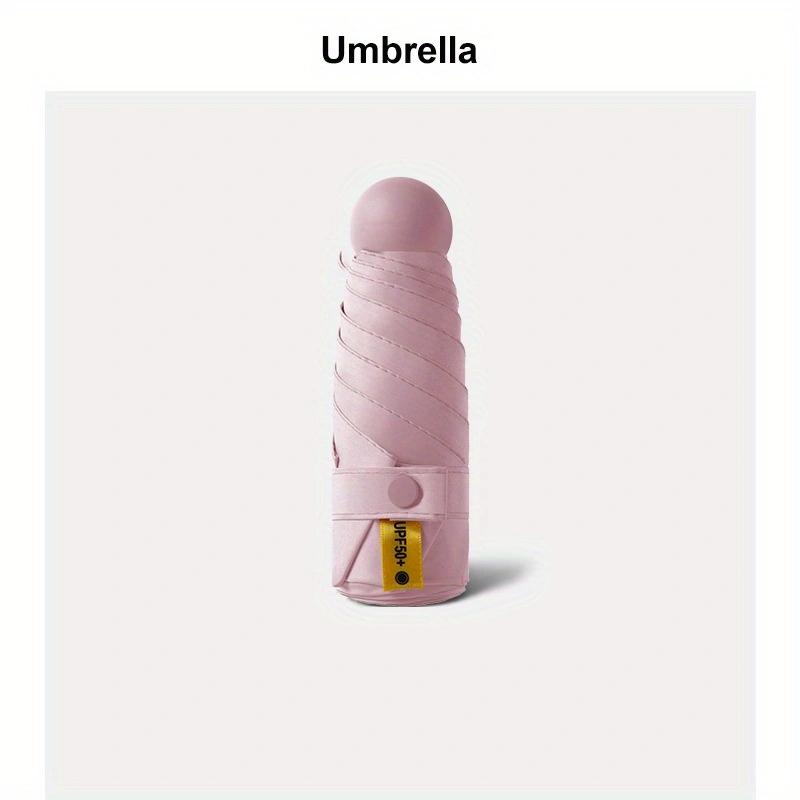 Kapselparaply Solrik og regnfull Dualuse Regntett solbeskyttelse Utendørs reise Bærbar miniparaply