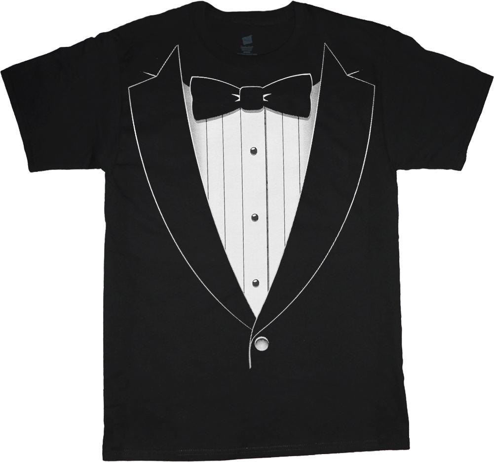Tuxedo t-shirt Mens black tux tee shirt wedding formal tuxedo design L
