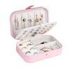 Elegante doppellagige Reise-Schmuckschatulle für Damen – Organizer für Halsketten, Ohrringe & Ringe