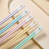 5 Paare Rutschfeste Bunte Japanische Chinesische Essstäbchen Sushi-Stäbchen Wiederverwendbares Koreanisches Essstäbchen-Set Gesundes Legierungs-Geschirrset