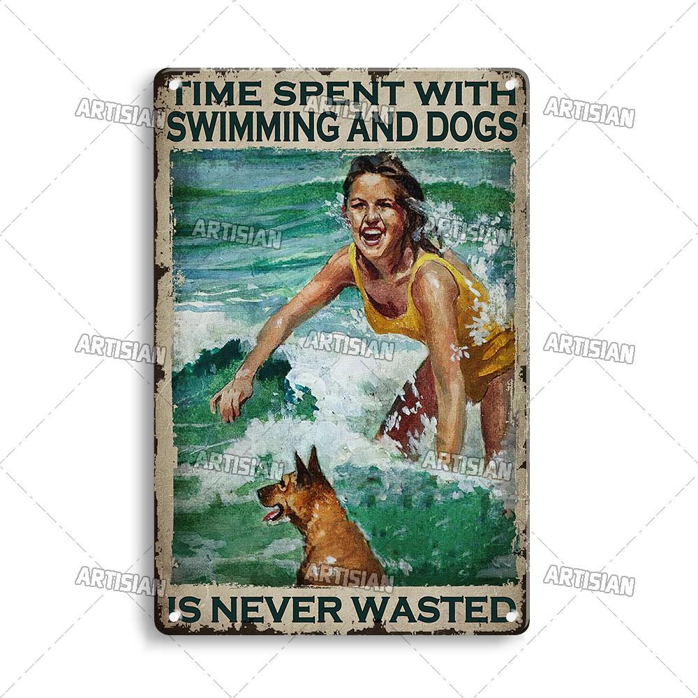 Artisian Sport Metal Sign Swimming Tin Poster Diving Decorative Plate Wall Decor Garage Bar Pub Club Hotel Cafe Kitchen Home