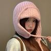 Pink Wool Aviator Hat with Earflaps - Warm & Versatile for Autumn/Winter Skiing