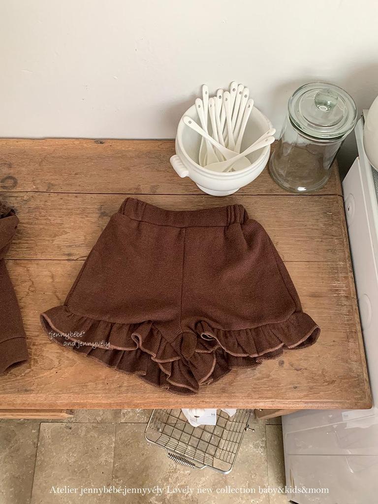 Koreański dwuczęściowy zestaw dla dzieci Jenny: Jesienny Kardigan i Stylowe Szorty dla Dziewczynek