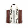 Chloe Woody Logo Print Interlaced Design PU Tote Bag Women Tote Bags Multicolor CHC22-SS397G44-27S