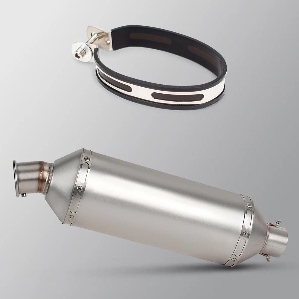 51mm Oval Straight Stainless Steel Exhaust Tailpipe for Motorcycle Modification
