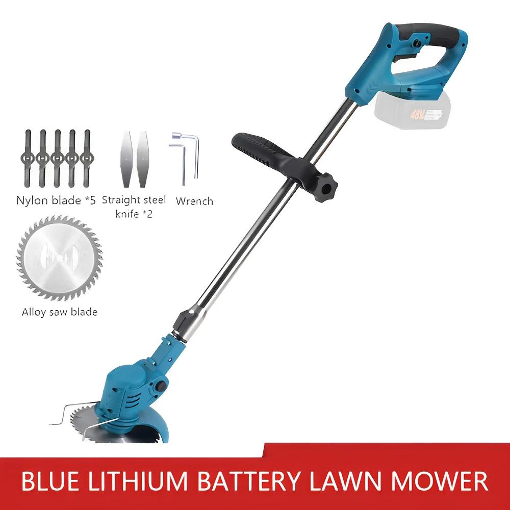 2025 New Cordless Handheld Electric Grass Trimmer Adjustable Lawn Mower Garden Tool Compatible With Makita 21V Battery