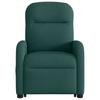 Massage Recliner with Rising Aid Dark Green Fabric
