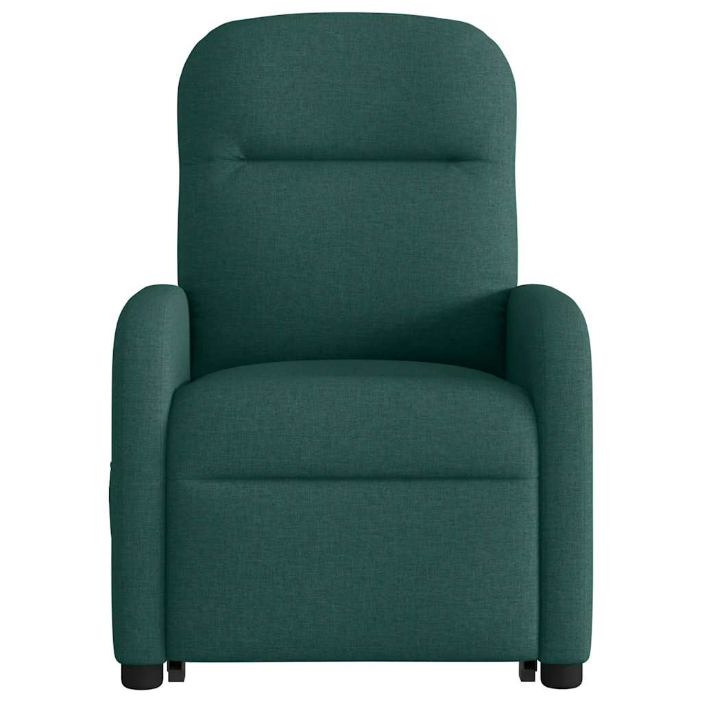 Massage Recliner with Rising Aid Dark Green Fabric