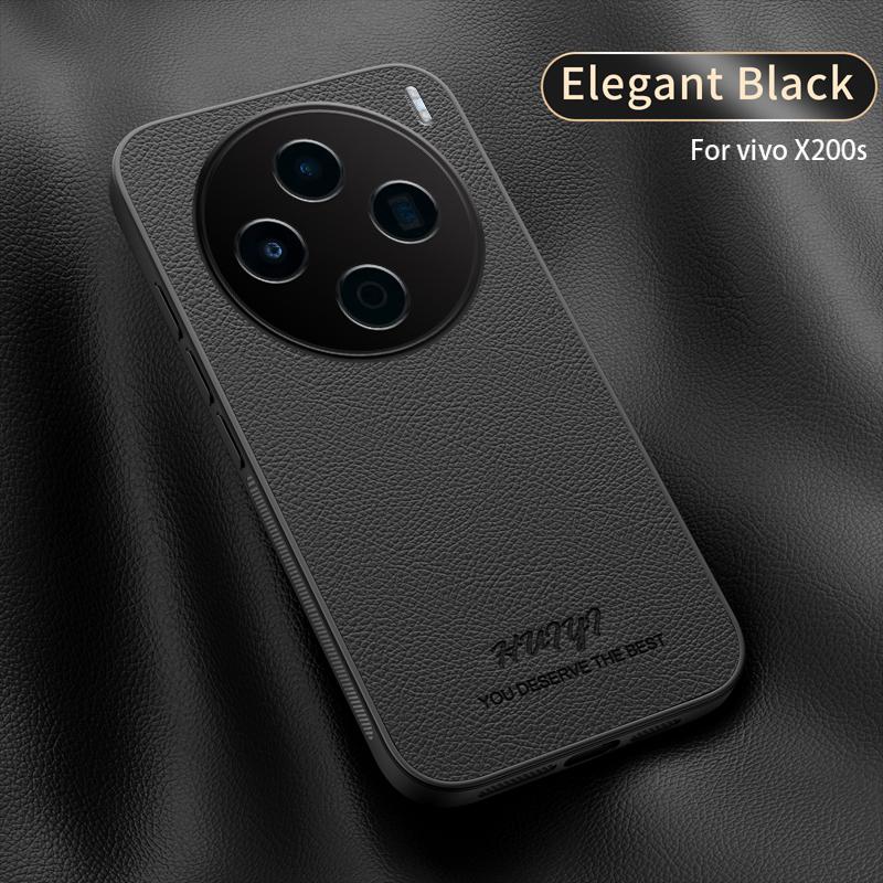 Leather Case for Vivo X200s 5G X 200S Car Magnetic Holder Wireless Charging Silicone Hard Shockproof Phone Cover vivoX200s Shell