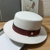 Autumn and Winter High-end New Women's Imitation Wool Top Hat Small Round Hat Fashion Top Hat Felt Hat French Flat Hat