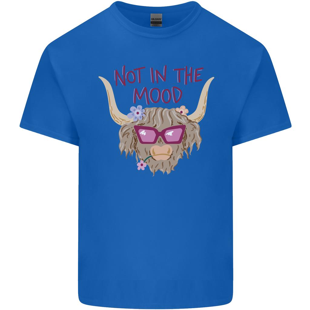 Not In the Mood Funny Highland Cow Unisexs Light Cotton TShirt