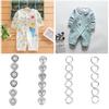 200 PCS 9.5mm Hollow Prong Snap Button Fastener, for Baby One Piece Suit Copper Metal Prl Prong  , Male Female for   Clothing Repair