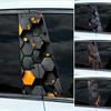 2pcs DIY Honeycomb Image Car Window Pillar Sticker Cool Car Sticker Vinyl Sticker Suitable For Car Door Pillars