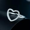 MODIAN 925 Sterling Silver a forma di cuore classico amore anello 5A zircone anelli per le donne gioielli di fidanzamento