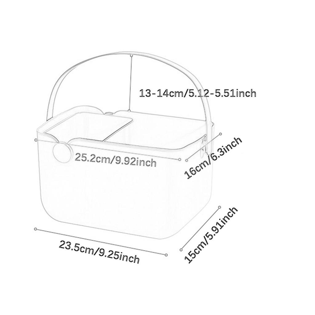 Storage Bin for Shower with Handle Ideal for Kitchen And Cosmetics