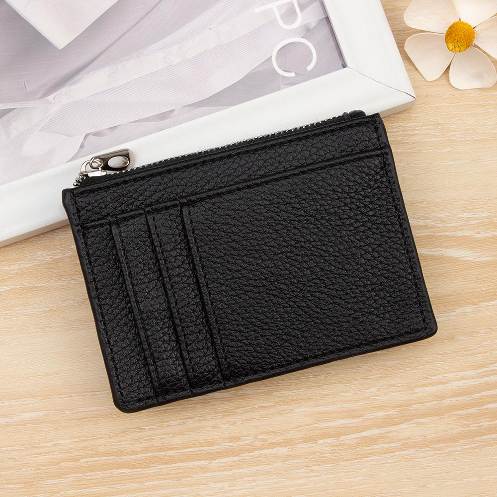 

Japanese Minimalist Multi-Card Coin Purse with Zipper