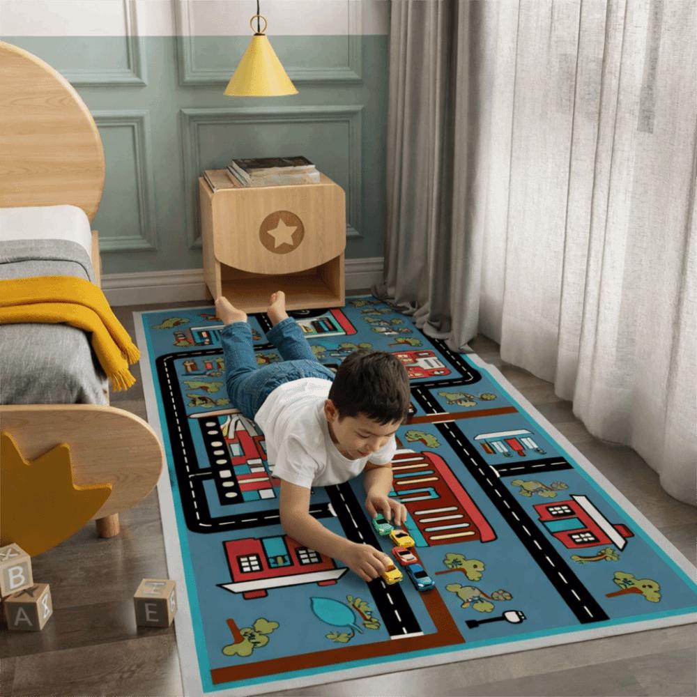 Animal Number Educational Carpet Cartoon Pattern Play Mat Kids Education Hopscotch Carpet  Bedroom