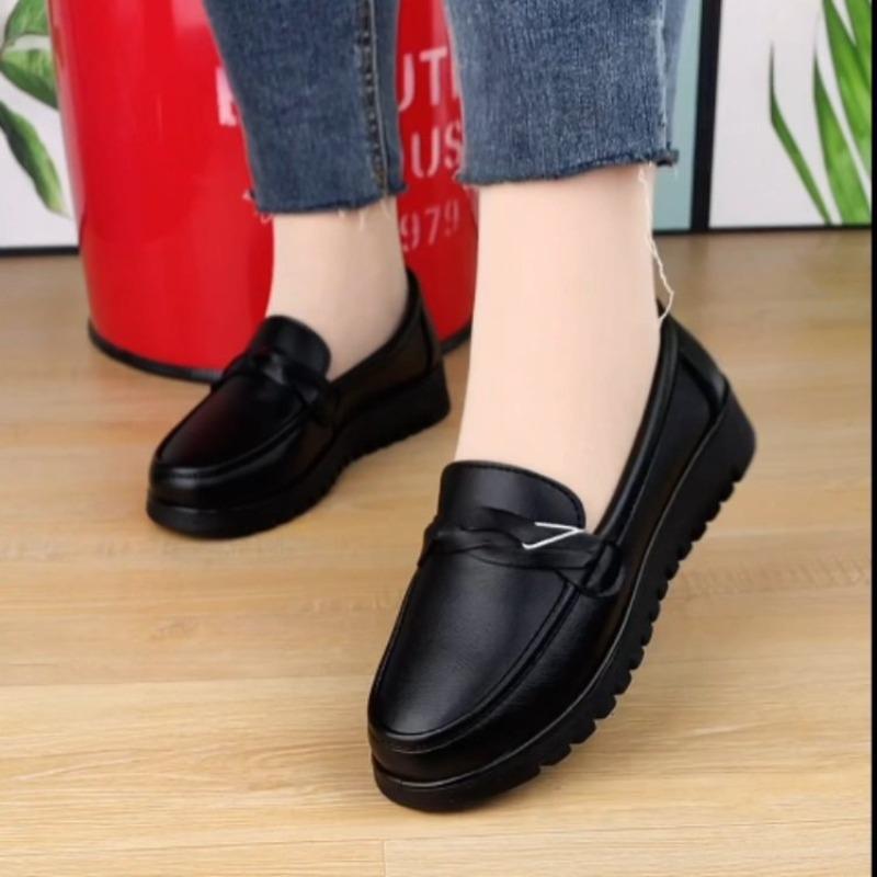 Small Leather Shoes Women's Soft Leather Soft-soled Shoes New Autumn Retro One-pedal