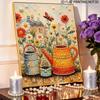 Beautiful Framed Pearl Painting Kit Garden House Flowers DIY 3D Bead Art Canvas Creative Wall Decor Gift for Adults