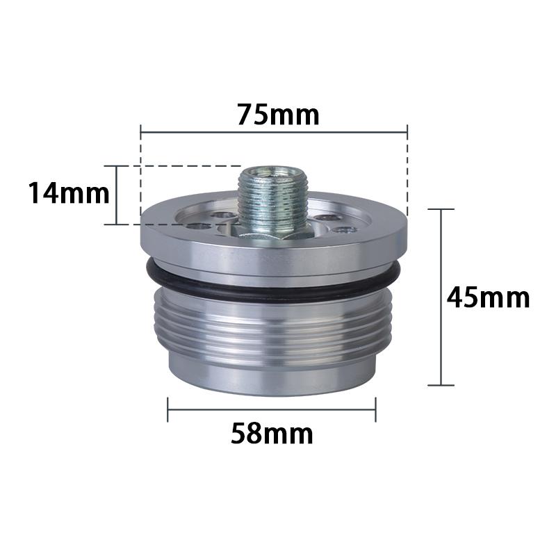 Auto Aluminum Conversion of Oil Filter Adapter Oil Sandwich Plate Billet Aluminum for Smart Fortwo 450 Models SW6-SI