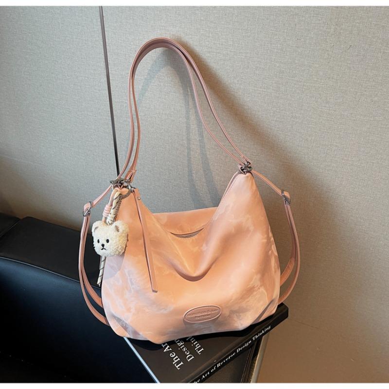 Large Capacity Pleated Soft Large Bag Commuter Bag New Versatile Tote Bag Shoulder Messenger Backpack