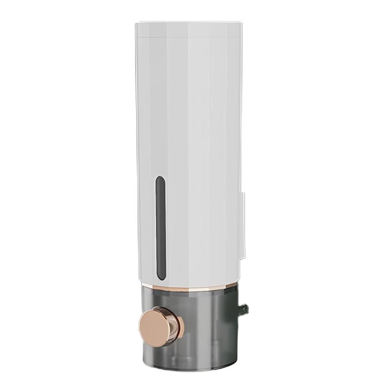 Manual Press Shampoo Dispenser Wall Mounted Soap Dispenser Organizer Bottle Bathroom Liquid Containers Easy to Install белый