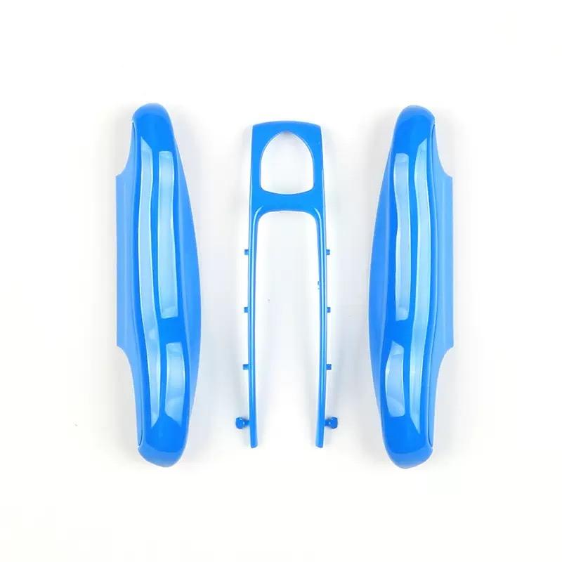 Car Key Cover Shark Blue For Porsche Panamera Boxster Macan Cayenne Taycan 911 718  Cayman  I