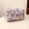 Plush Girl Heart Makeup Bag Portable Travel Storage Organizer With Hanging Loop For Students