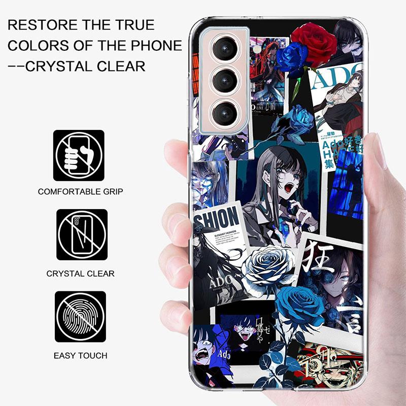 Ado Album Kyogen Phone Case For Samsung Galaxy S25 Edge S24 S23 FE S21 S20 S10 Plus S22 S26 Ultra Cover Clear Cases TPU Capa She