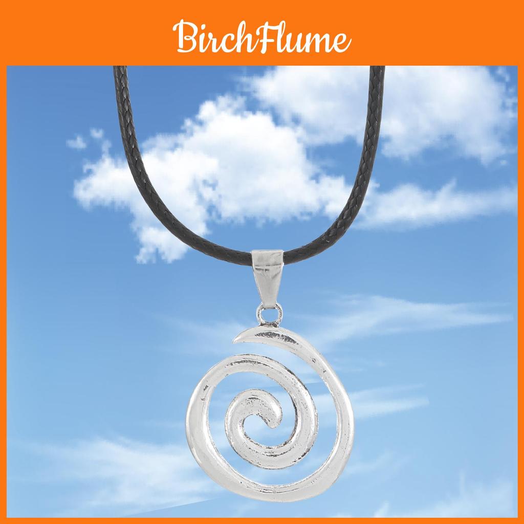 Geometric Pendant Necklace With Vintage Handwoven Leather Cord For Women