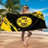 Plážová osuška z mikrovlákna s potiskem designu fotbalového míče BVB, měkká a savá, rychleschnoucí, ideální pro letní cestování, nezbytnost na pláž, k bazénu