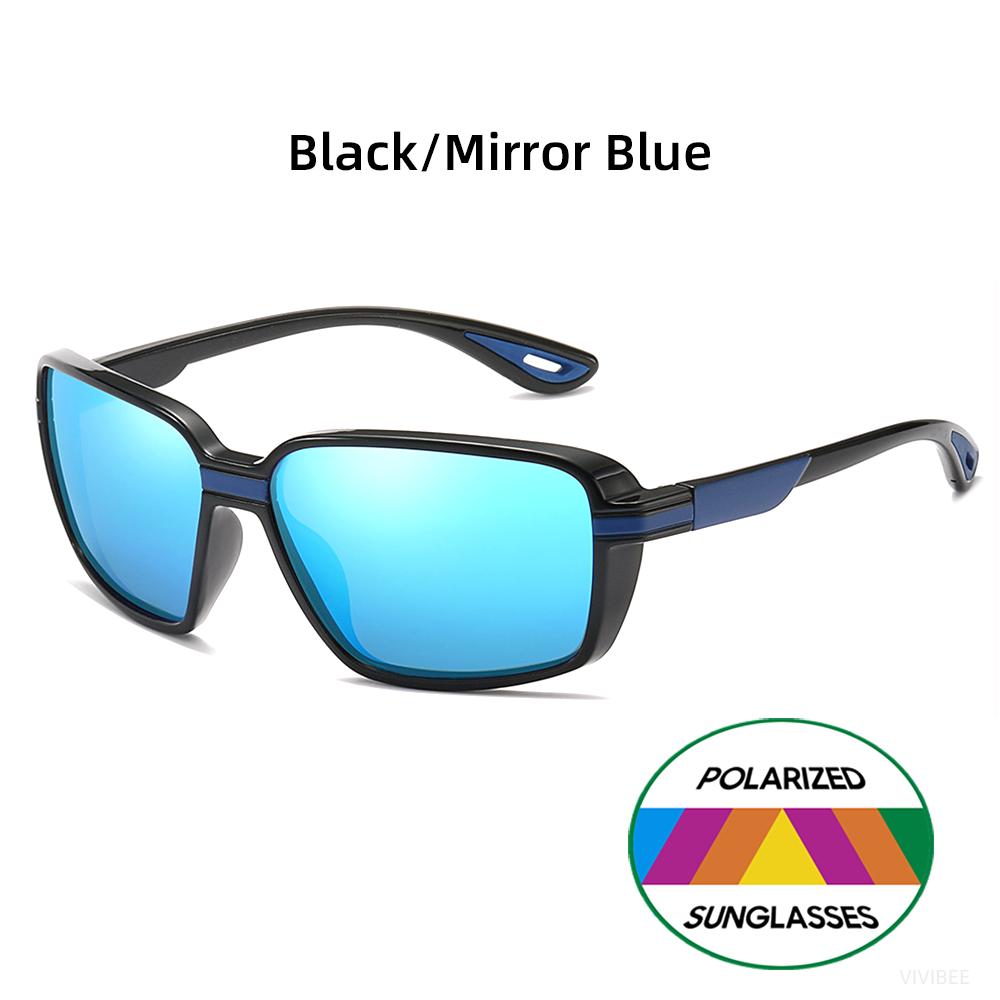 

VIVIBEE Мужские поляризованные солнцезащитные очки для рыбалки с квадратной зеркальной оправой, синие, женские спортивные очки, солнцезащитные очки для вождения UV400 NOT INCLUDE BOX